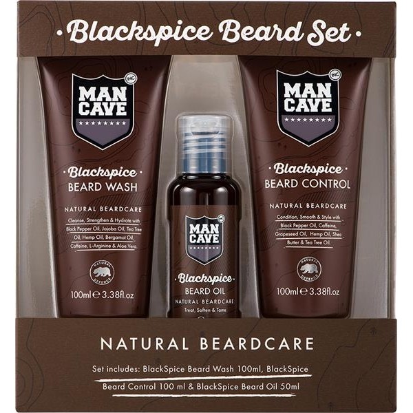 Man Cave Blackspice Beard Set